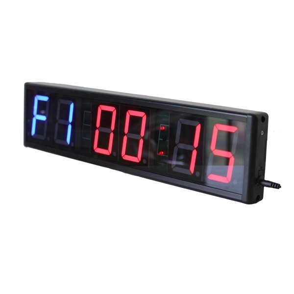 Ledgital Large Interval Gym Clock for Workouts Size 20x4.7in. Operated by Remote Control