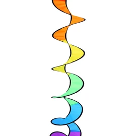 QANYEGN 140cm Rainbow Wind Spinner, Colorful Spiral Wind Spinner, Foldable Hanging Rainbow Wind Twister for Garden and Tent