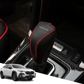 Hearsheng Subaru Cross-Trek (CROSSTREK) GUD GUE GUE GUE Series (September 2022 and up) Exclusive Genuine Leather Material Shift Knob Cover Interior Custom Parts Accessories Nail Scratch Prevention