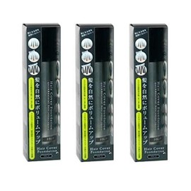 Melos Hair Cover Foundation, Black, 5.3 oz (150 g) x 3 Sets
