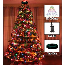 DOTWAYAW Christmas Tree Lights, 2M 400 LEDs Fairy Lights Multicolor Christmas String Lights with Memory Function & 8 Modes for Christmas Tree Decoration (Multicolor)