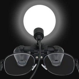 Ultra-lightweight Dental Loupes 2.5X 3.5X Dental Binocular Magnifier with 3W LED Headlight Rechargeable Lithium Battery (3.5X-420)