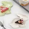 BinaryABC Bunny Rabbit Ceramic Plates,Easter Serving Dish Plate Appetizer Tray