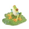 Devarier ca187b Frog Figurine, Red-headed Frog, Resin, Perfect Gift