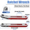 Mesee 2Pcs Mini Ratchet Wrench Set 1/4 Inch Drive Ratcheting