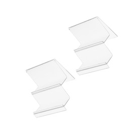 VICASKY 2pcs Acrylic Wallet Display Holders Double Desktop Display Stands for Jewelry Glasses Books Space Saving Storage Racks for Home Office Use