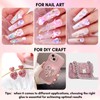Makartt Pink Diamond Nail Design Glue Set, Flat Back Gemstone,