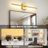 Rechargeable Battery Operated Wall Sconces, 11000mAh Wireless Brushed Gold Wall