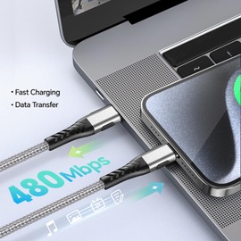 VANOVEI 2-Pack 10FT USB C Cable, Braided USB C to Type C Cord Cable for Phone 17/17 Pro/16 Pro Max/15 Pro Max Android Samsumg, Extra Long Phone Charger with SR Strain Relief & Anti-Slip Design