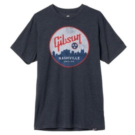 Gibson Nashville Mens Tee, Navy Medium