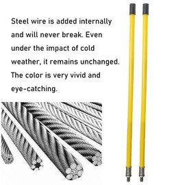 24''Yellow Snow Plow Blade Markers Guides Kit Vertical Stud Mount Striking Never Break Fit for Blizzard Boss SNO-Way Western Snowplows & Many More Pickup Truck SUV UTV ATV