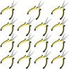 SINJEUN 15 Pack 6 Inch Needle Nose Pliers, Long Needle