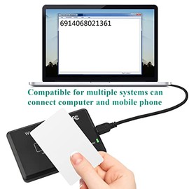 Lector de tarjetas sin contacto EM4100 Tap para encimera de 125 khz, lector de tarjetas de identificación USB, compatible con Windows, Mac, Linux, And