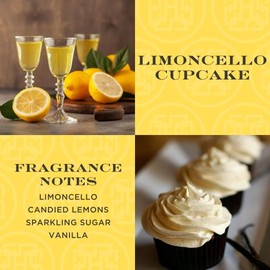 Homeworx by Slatkin & Co. Limoncello Cupcake Reed Diffuser - 8 Reed Diffuser Sticks - Lemon, Vanilla Cupcake, Citrus Sugar