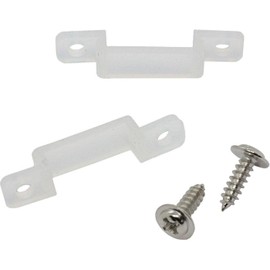 Lumonic 20 x LED Mounting Clips for 12 mm Wide LED Strips I LED Strip Attachment with a Bridge and Screws I Clamp / Bracket as Mounting cl
