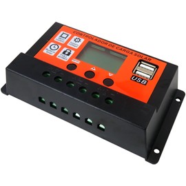 New Version MPPT Solar Charge Controller 100A 12V/24V Auto Solar Panel Intelligent Regulator with Dual USB Port LCD Display Orange