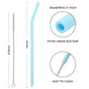 Reusable Silicone Drinking Straws, 12 Pcs Long Flexible Straws with
