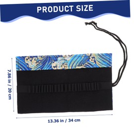 STOBOK 2pcs Portable Pen Wrap Organizer Japanese Style Pencil Roll up Bag for Pencils Slot Storage Case for Students and Artists
