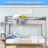 Frjjthchy Bedside Storage Organizer 5 Pockets with 4 Hooks Hanging