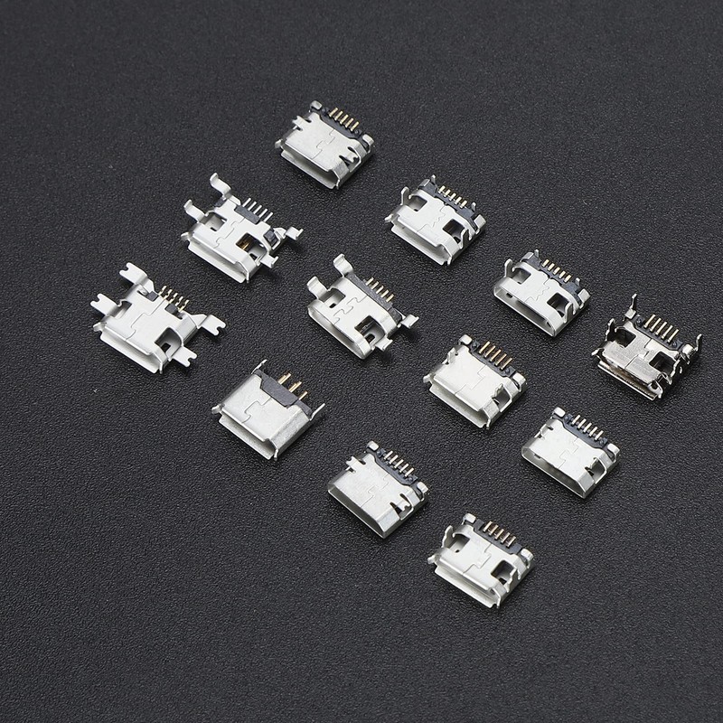 Shanrya Micro USB Connector, 60pcs Micro USB USB Mini for