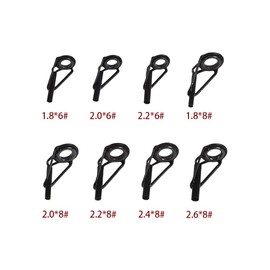 LannuMet 8pcs Fishing Rod Tip Top Guide Set Fishing Rod Tip Repair Replacement Kit