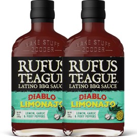 Rufus Teague Diablo Limonajo Gourmet BBQ Sauce with Garlic and Lemon, 2 Pack, Barbecue Sauces with Natural Ingredients, Award-Winning Bold Flavor, Gluten-Free, Non-GMO, 14 oz