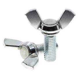 M6 (6mm x 16mm) Butterfly Wing Screws Thumb Screws Wing Bolts Steel (Pack of 10)