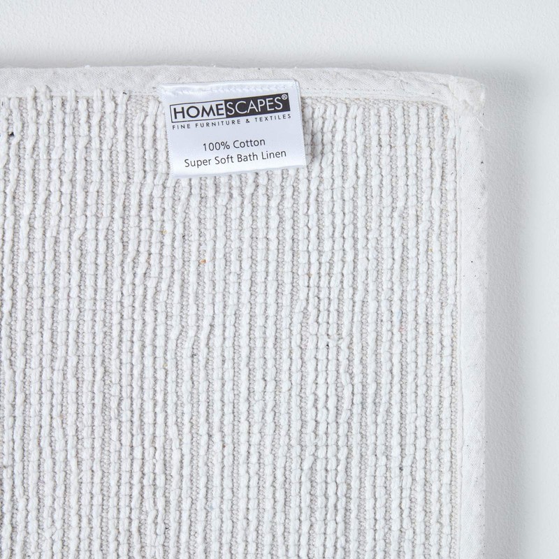 HOMESCAPES Spa Supreme Luxury Pedestal Mat, White, Very Heavy 1800