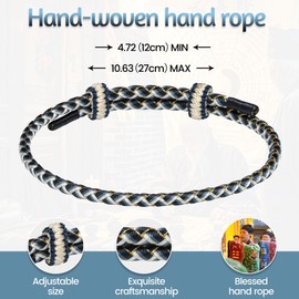 MOCLIF Bracelet for Men and Women, Adjustable Kabbalah Braided Bracelet，Good Lucky Lucky Fashion Red/Blue Handmade Wrist rope