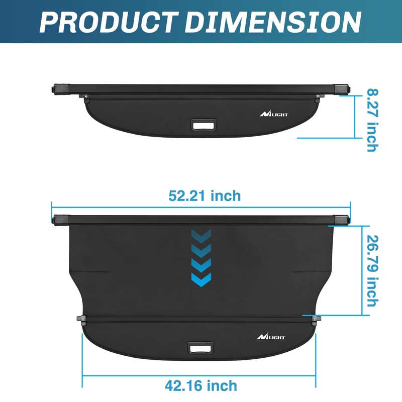 Nilight Trunk Cargo Cover for Nissan Rogue 2021 2022 2023