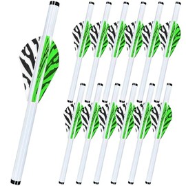 LEANPRO 12-Pack Shrink Fletch with 2 Inch Vanes, Stretch Arrow Wraps Universal Fit for Arrows and Bolts, DIY Archery Fletching Tool