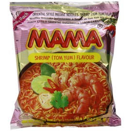 Mama Instant Noodle, Tom Yum Shrimp Spicy Flavor, 3.17 Ounce (Pack of 20)