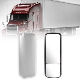 Left Side Mirror Compatible with Freightliner Century columbia Chrome with Heating Door Mirror Left Side Fit for 1996-2017 Century & 2004-2017 columbia