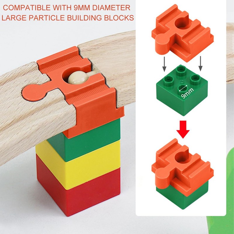 EYVRPAU 20 x rail connectors, wooden railway connectors, universal fit