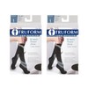 Truform Women's 15-20 mmHg Compression Dress Socks with Cable Pattern,