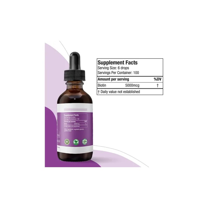 Rejuvica Health Biotina Líquida 5000mcg Apoyo Salud