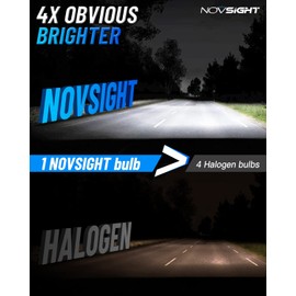NOVSIGHT H4/HB2/9003 Bulbs Upgraded, 400% Brightness H4 Fog Bulbs, Quick Installation HB2/9003 Fog Bulbs, Pack of 2