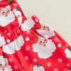 Gaono Toddler Baby Girl Overall Shorts Sleeveless Santa Claus Print