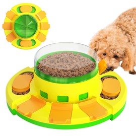 BEEFABLE Dog Puzzle Feeder Toy - Green Slow Feeding Dog Puzzle Toys for IQ Training & Mental Enrichment - Food Dispenser for Small Breeds
