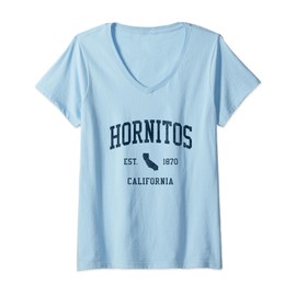 Womens Hornitos CA Vintage Athletic Sports JSN1 V-Neck T-Shirt