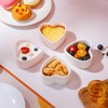 VanEnjoy 4 pack 5oz Heart Shaped Ramekins Ceramic Bowl Bakeware