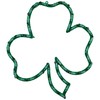 Lighted St. Patrick's Day Irish Shamrock Window Silhouette - 17"