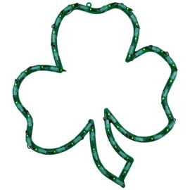 Lighted St. Patrick's Day Irish Shamrock Window Silhouette - 17"