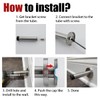 JQK Door Stopper, 304 Stainless Steel Thicken 1mm Sound Dampening