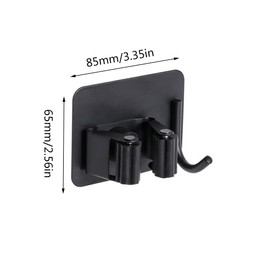 4 Pack Mop Broom Holder Stainless Steel No Drilling Wall Mounted with Hooks Hanger Mop Broom Organizer for Bathroom Kitchen Office Closet Garage