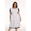 LilMents Long Maxi Cotton Ruffle Apron with Pockets, Small to