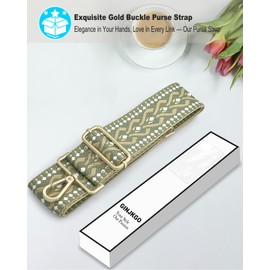 Purse Straps Replacement Crossbody - Guitar Strap for Purses Crossbody, Bag Strap for Handbag, Wide Shoulder Strap for Crossbody Bags, for Her,Green Floral Embrace