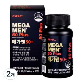 GNCMEGAMEN 50 Plus Multivitamin, 60 Tablets, 2 Pieces / GNCMEGAMEN 50 플러스 멀티비타민, 60정, 2개