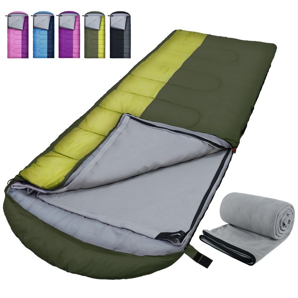 WKFAMOUT 0 Degree Sleeping Bags Waterproof with Fleece Liner XL