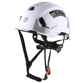 UM ULTRAMAXX ANSI Certified Type II Hard Hats, Class C Safety Helmet with EPS Foam Suspension - Adjustable Ratchet for Construction, Industrial Work (White)